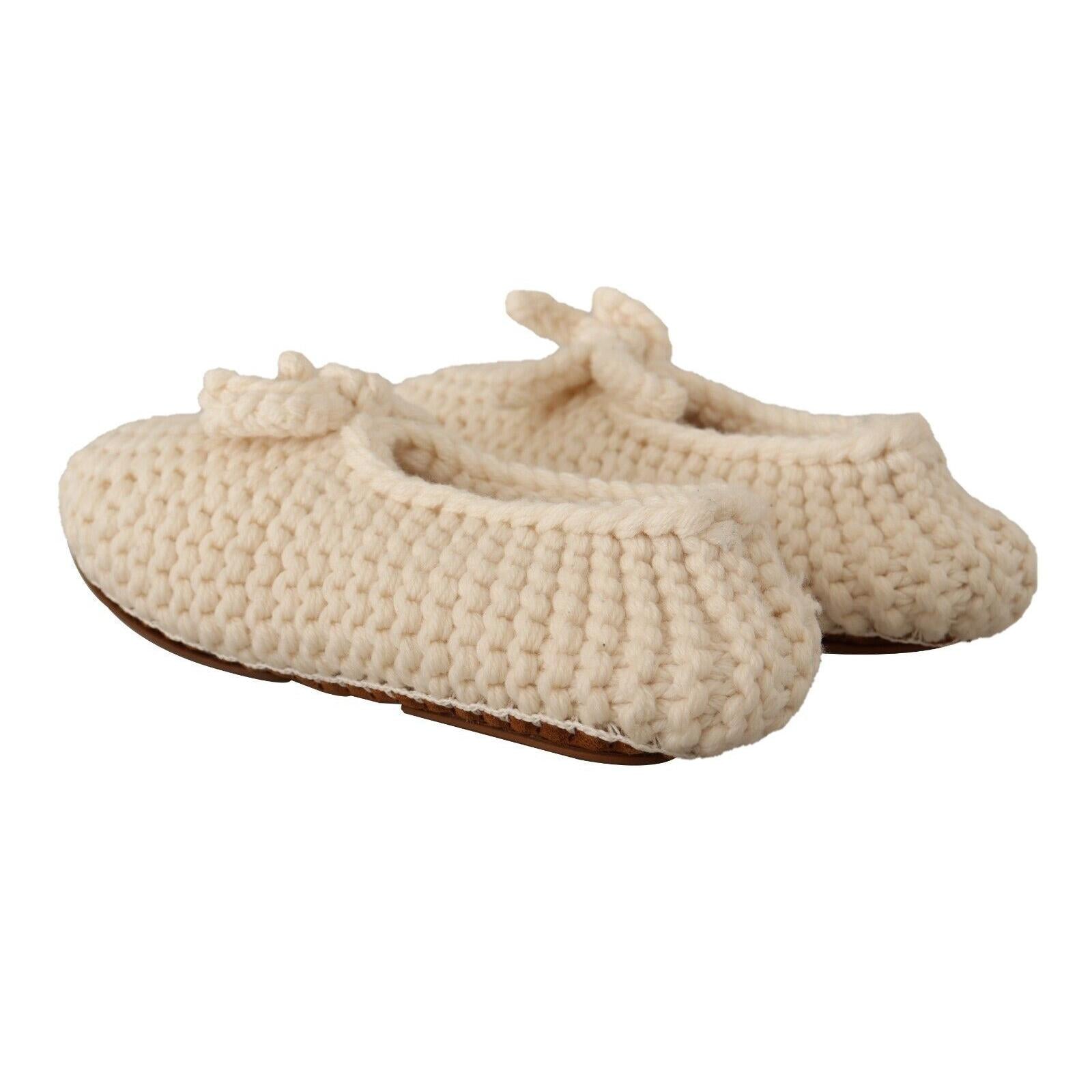 Dolce &amp; Gabbana Chic Wool Knit Ballerina Flats