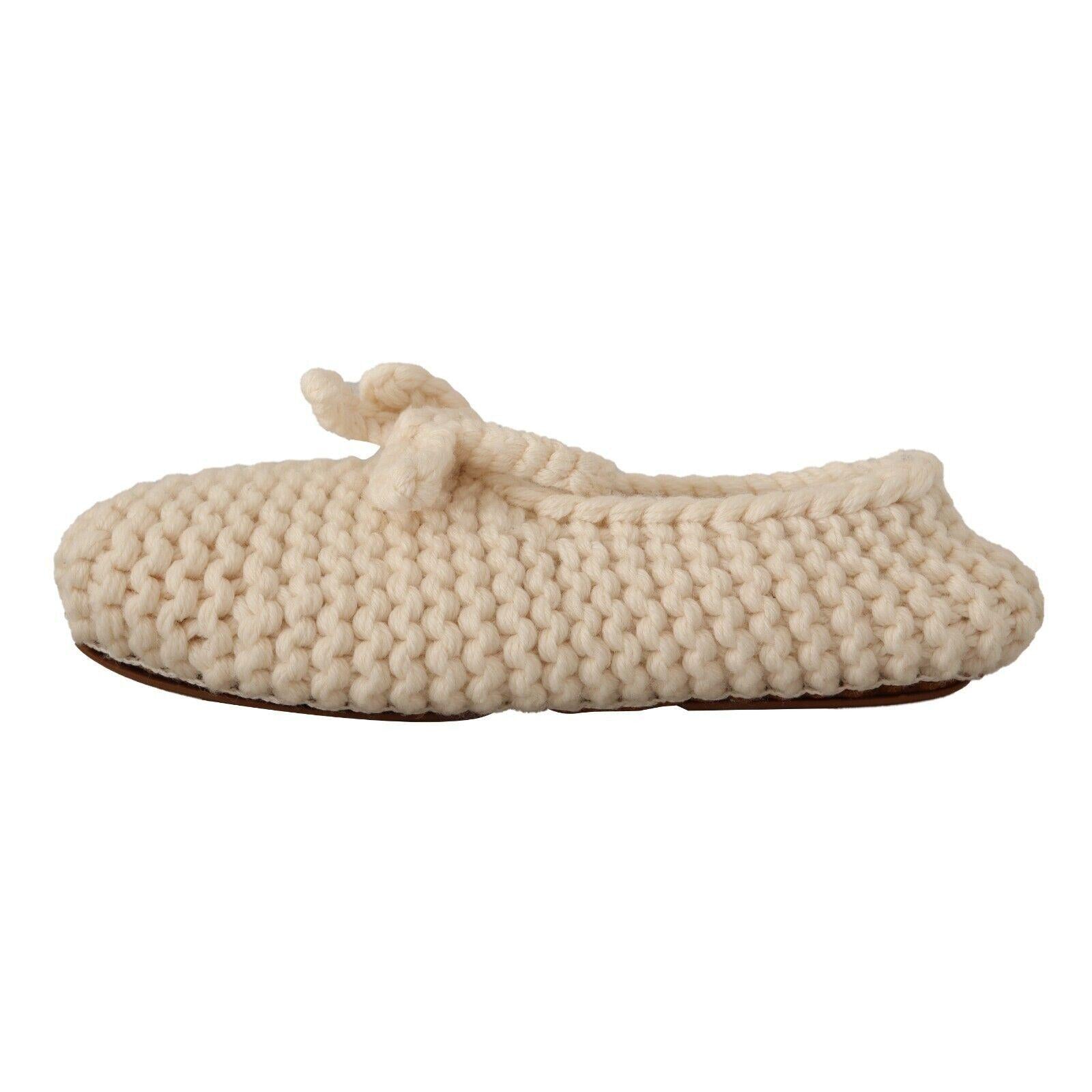 Dolce &amp; Gabbana Chic Wool Knit Ballerina Flats