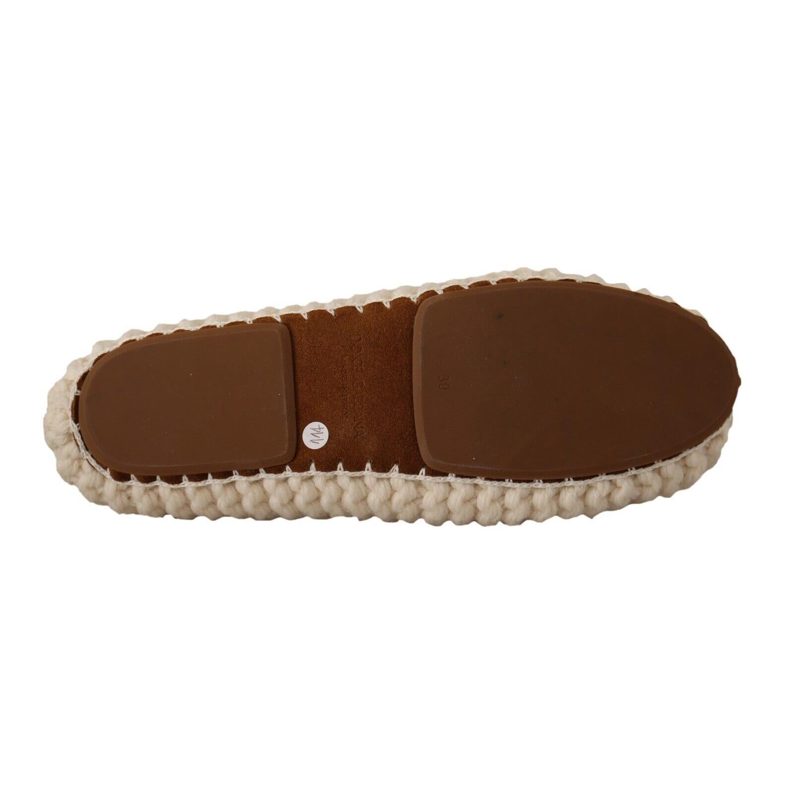 Dolce &amp; Gabbana Chic Wool Knit Ballerina Flats