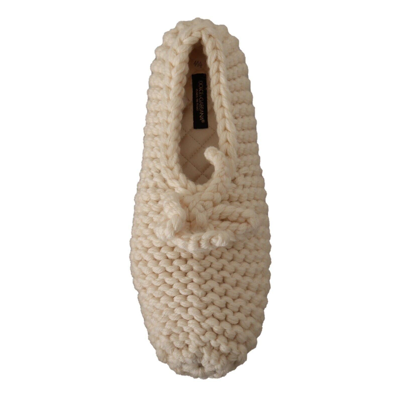 Dolce &amp; Gabbana Chic Wool Knit Ballerina Flats