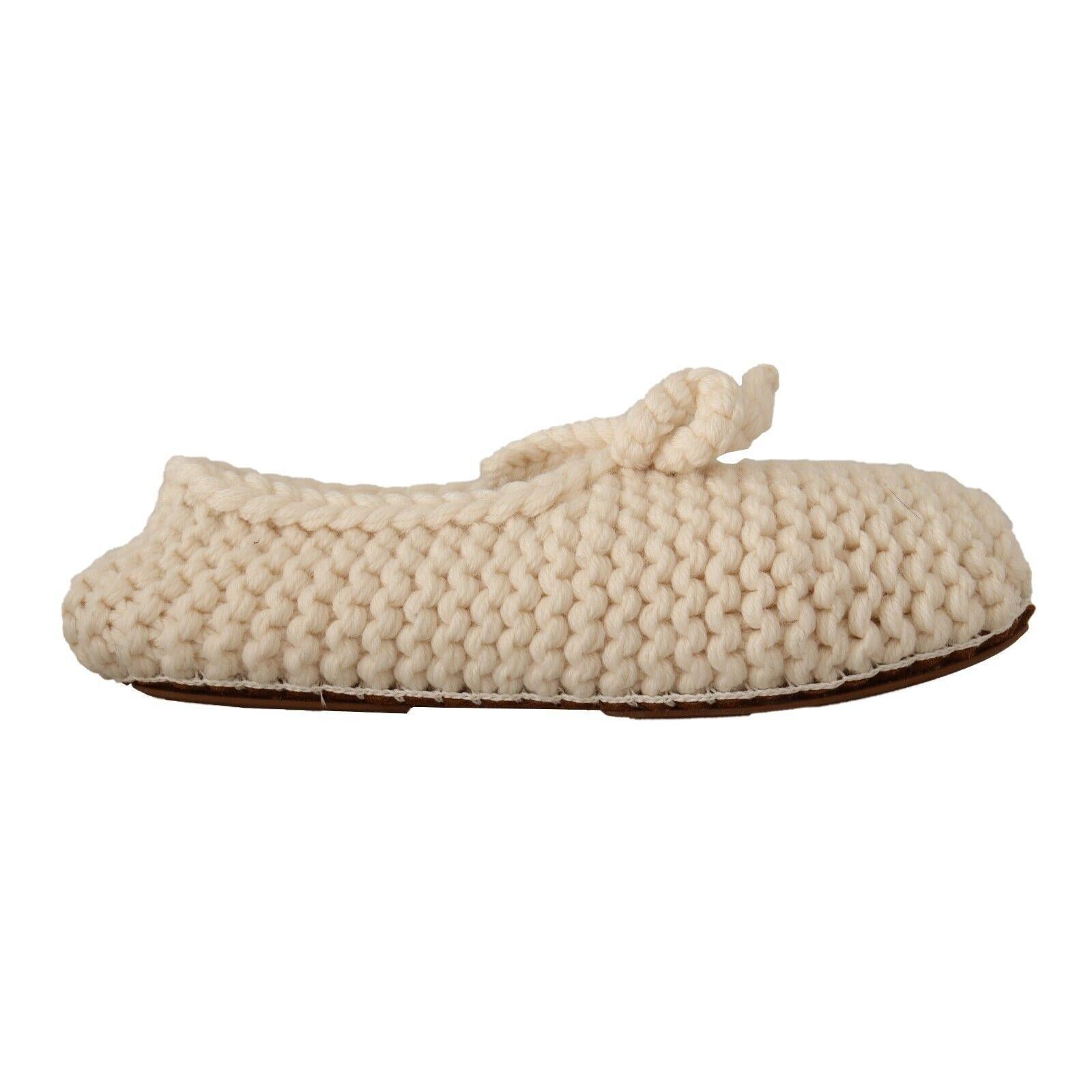 Dolce &amp; Gabbana Chic Wool Knit Ballerina Flats
