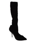 Dolce & Gabbana Chic Black Stretch Sock Boots