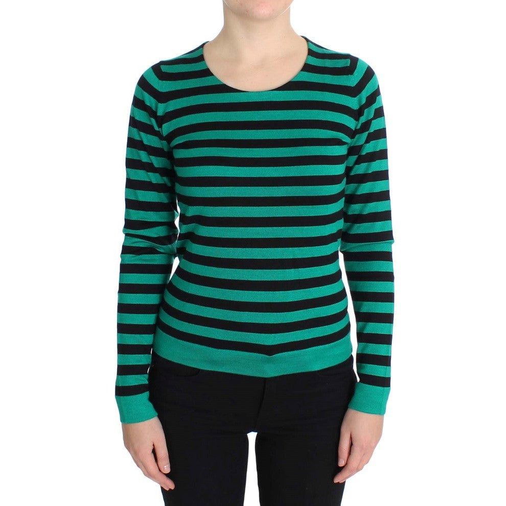 Dolce & Gabbana Elegant Striped Cashmere Silk Sweater