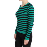 Dolce & Gabbana Elegant Striped Cashmere Silk Sweater