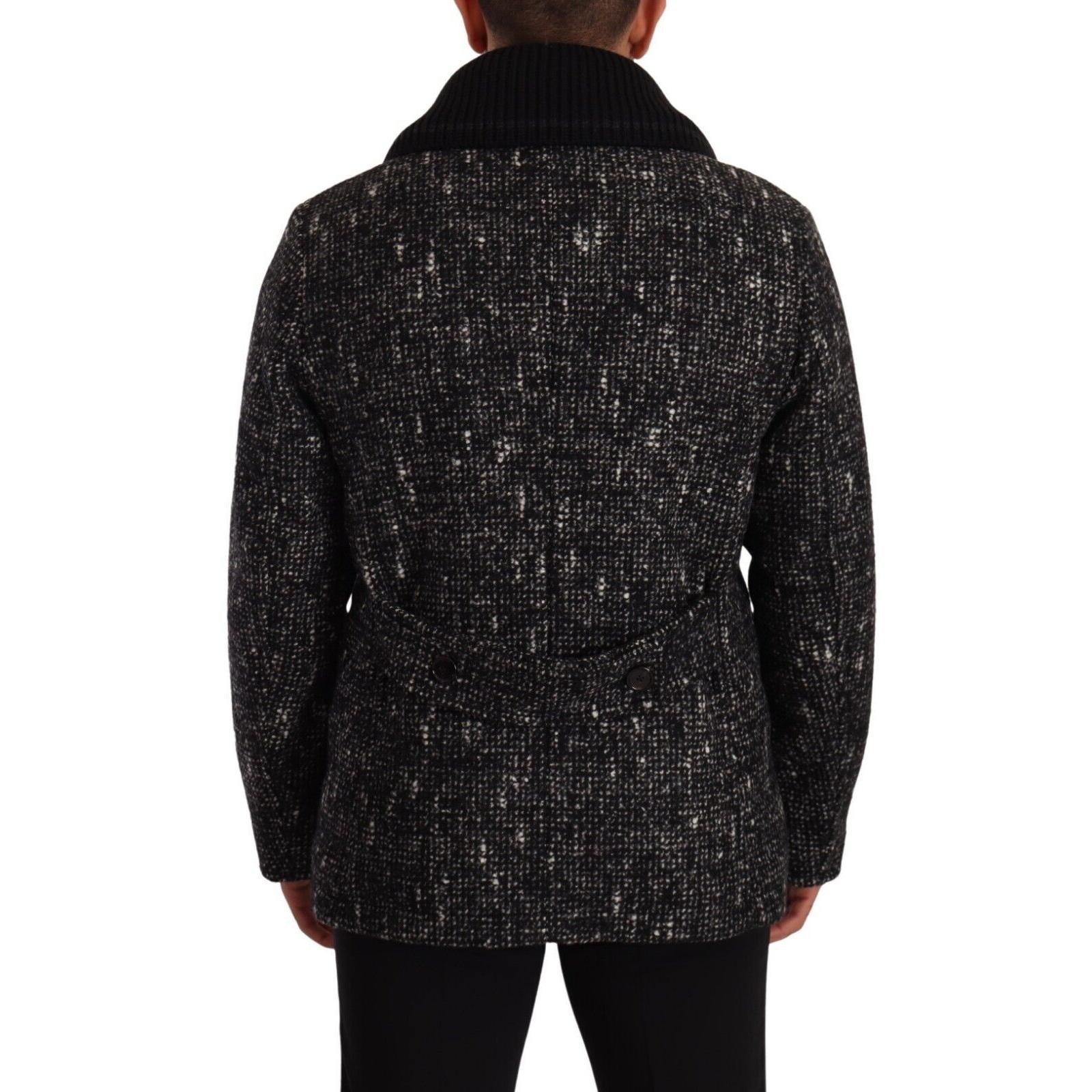 Dolce &amp; Gabbana Chic Double Breasted Wool Blend Overcoat