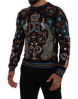 Dolce & Gabbana Elegant Bordeaux Cashmere Crewneck Sweater
