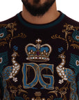 Dolce & Gabbana Elegant Bordeaux Cashmere Crewneck Sweater