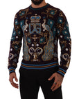 Dolce & Gabbana Elegant Bordeaux Cashmere Crewneck Sweater