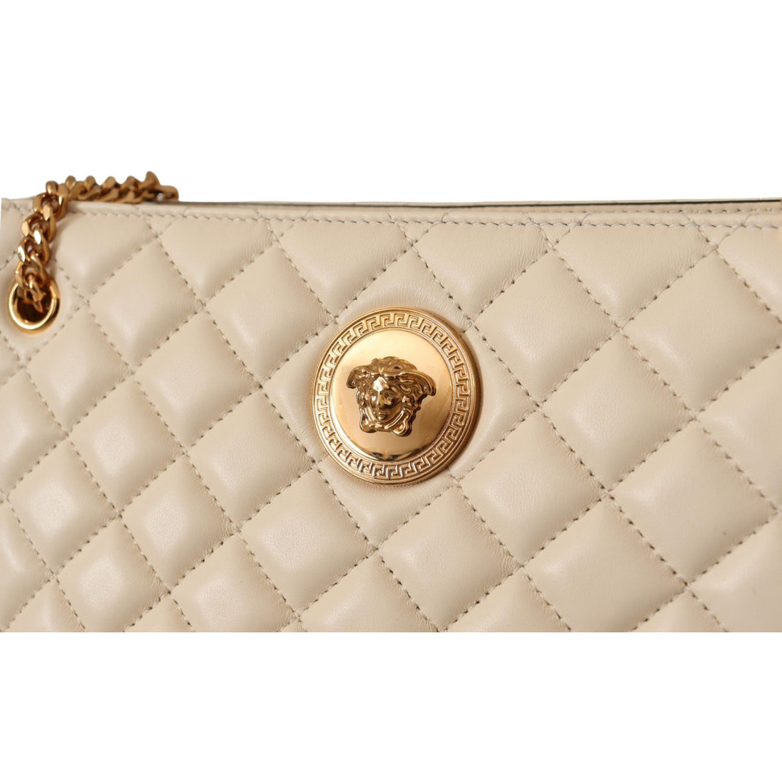 Versace Elegant Quilted Nappa Leather Tote