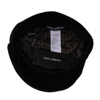 Dolce & Gabbana Sleek Black Newsboy Cap