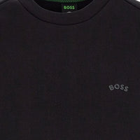 Hugo Boss Elegant Black Cotton Round Neck Sweatshirt