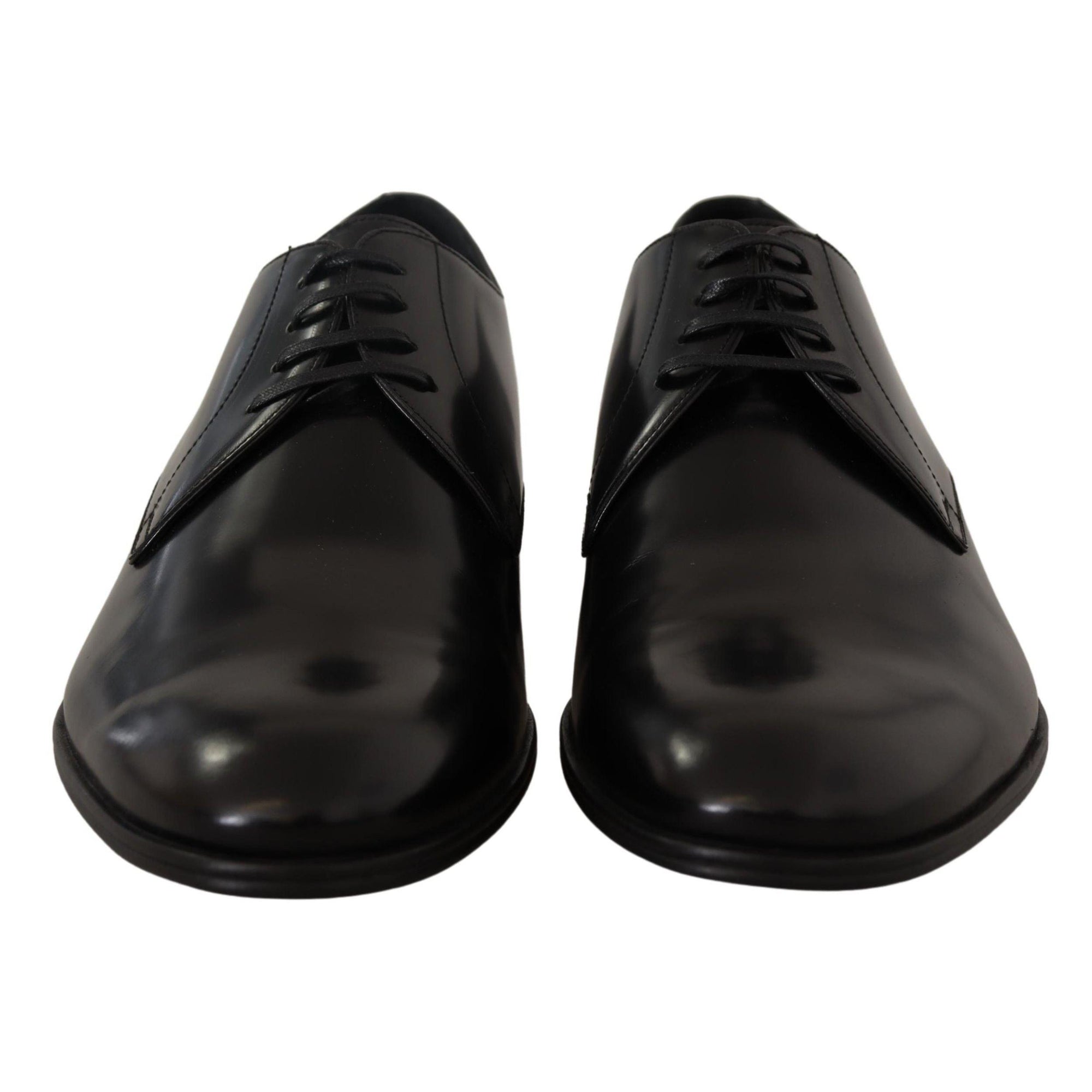 Dolce &amp; Gabbana Elegant Black Leather Derby Shoes