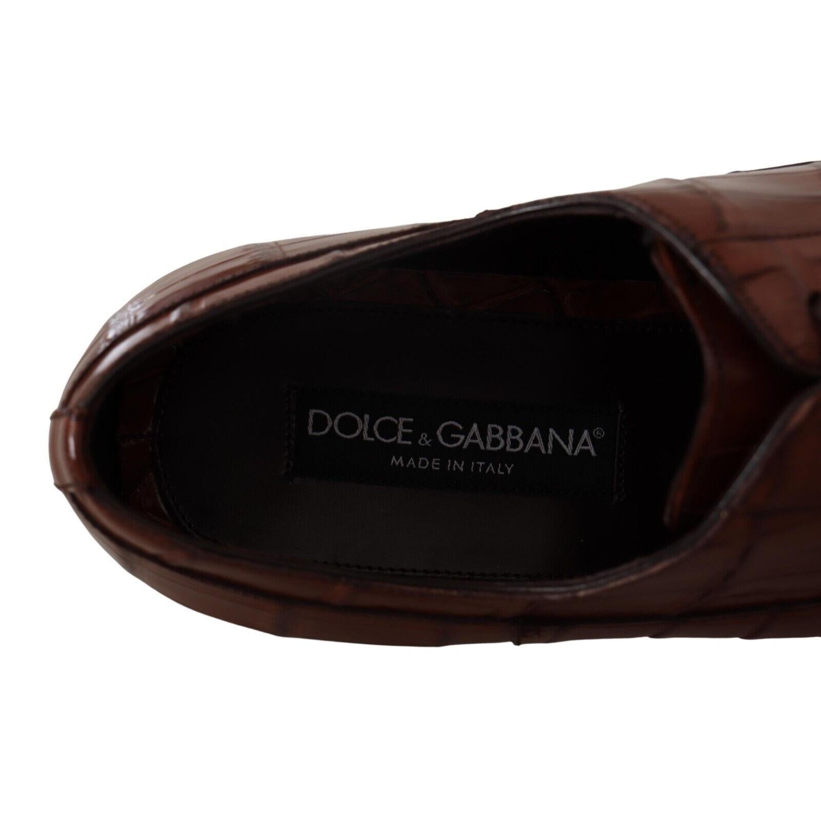 Dolce &amp; Gabbana Elegant Exotic Crocodile Leather Formal Shoes