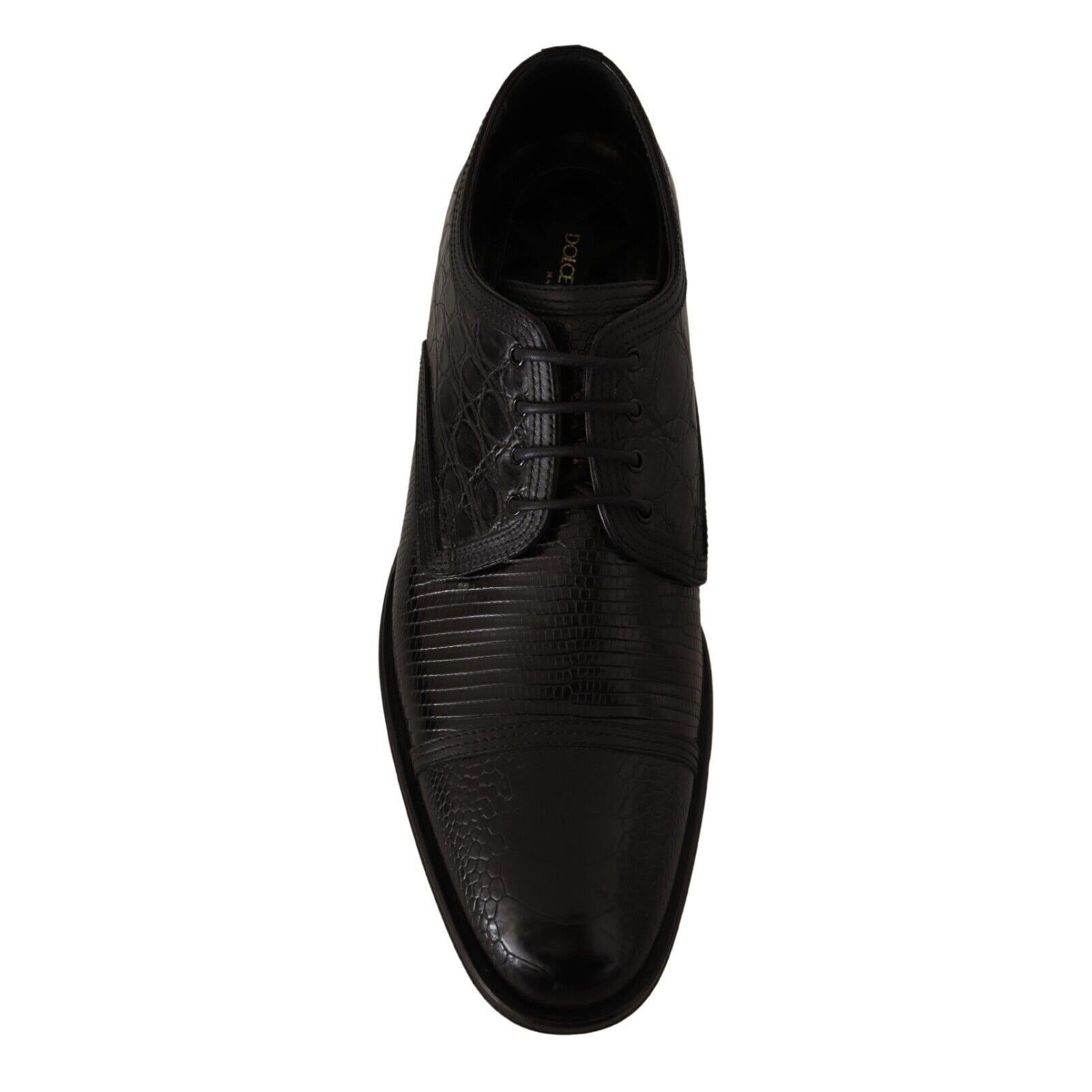 Dolce &amp; Gabbana Exotic Leather Formal Lace-Up Shoes