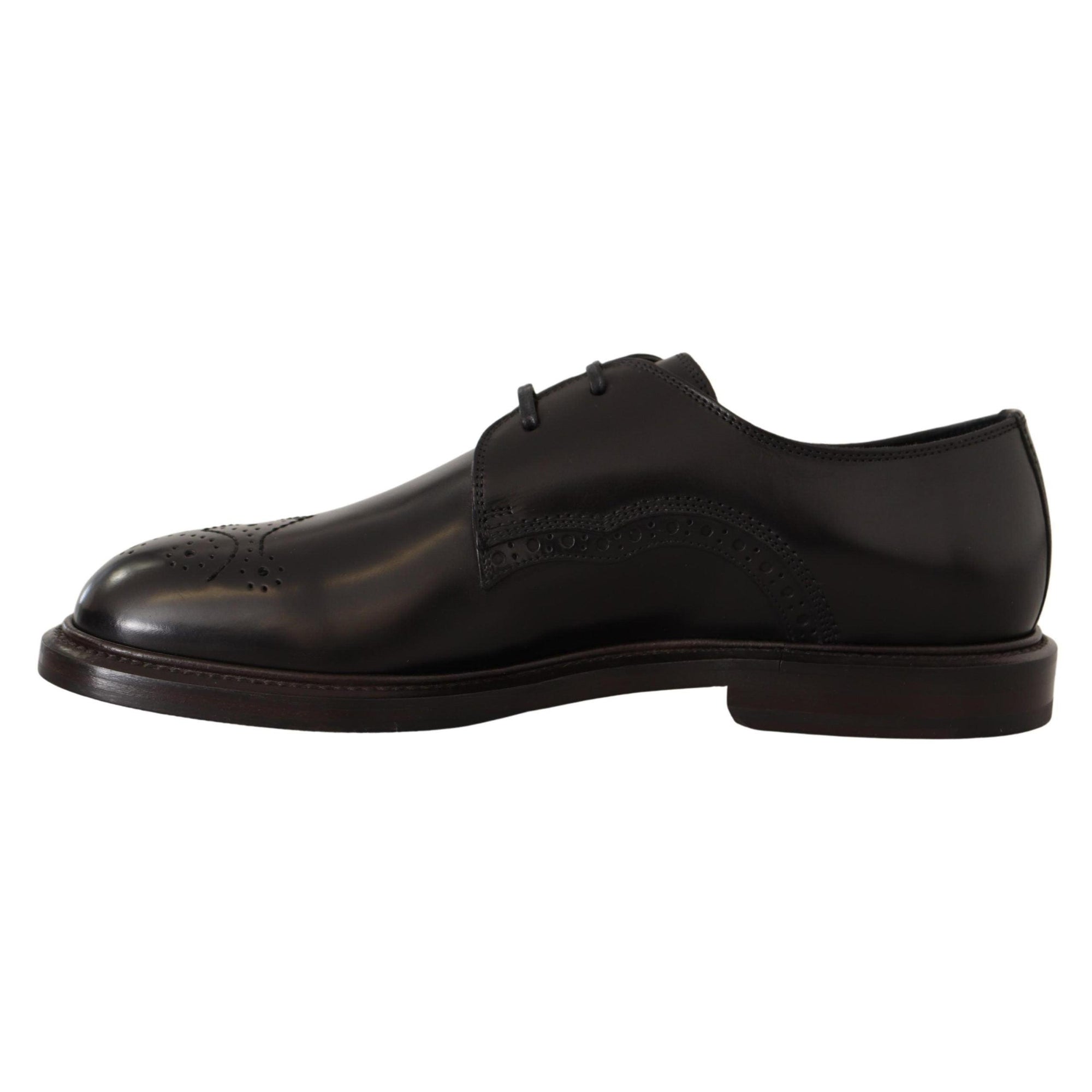 Dolce &amp; Gabbana Elegant Black Derby Dress Shoes