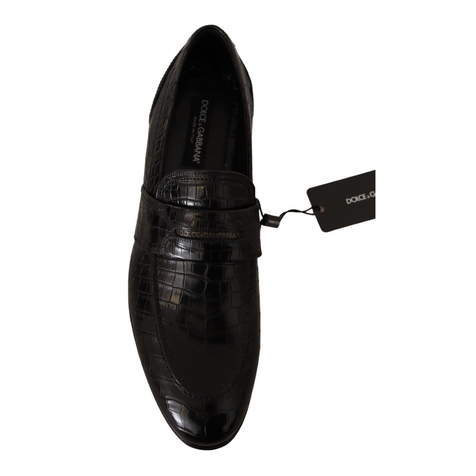 Dolce &amp; Gabbana Elegant Crocodile Leather Moccasin Shoes