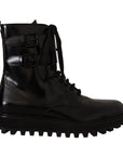 Dolce & Gabbana Elegant Black Leather Ankle Boots