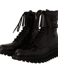 Dolce & Gabbana Elegant Black Leather Ankle Boots