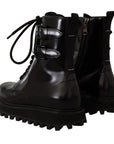 Dolce & Gabbana Elegant Black Leather Ankle Boots