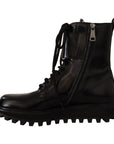 Dolce & Gabbana Elegant Black Leather Ankle Boots