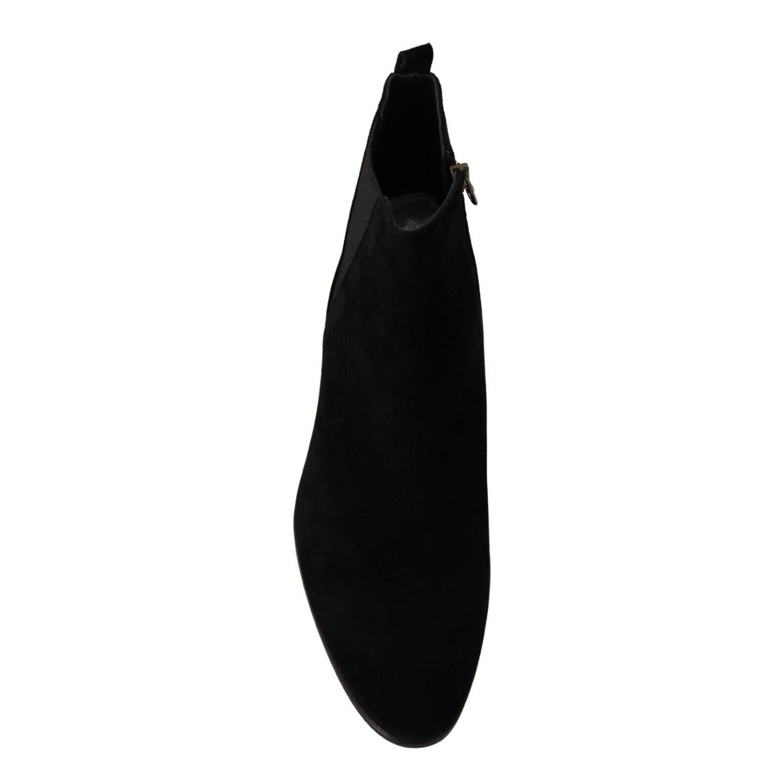Dolce &amp; Gabbana Elegant Suede Leather Chelsea Boots