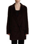 Dolce & Gabbana Elegant Burgundy Double-Breasted Trench Coat