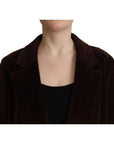 Dolce & Gabbana Elegant Burgundy Double-Breasted Trench Coat