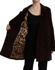 Dolce & Gabbana Elegant Burgundy Double-Breasted Trench Coat