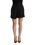 Dolce & Gabbana Elegant High-Waisted Striped Bermuda Shorts