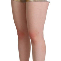 Dolce & Gabbana Elegant Metallic Gold Hot Pants