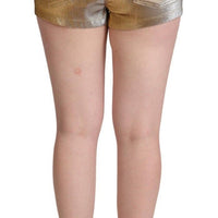 Dolce & Gabbana Elegant Metallic Gold Hot Pants