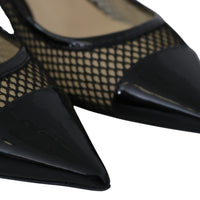 Jimmy Choo Chic Patent Mesh Pointed Pumps