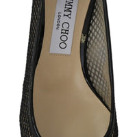 Jimmy Choo Chic Patent Mesh Pointed Pumps