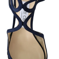 Jimmy Choo Navy Lancer Leather Pumps Elegance Unleashed