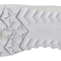 Jimmy Choo Elegant White Leather Sneakers