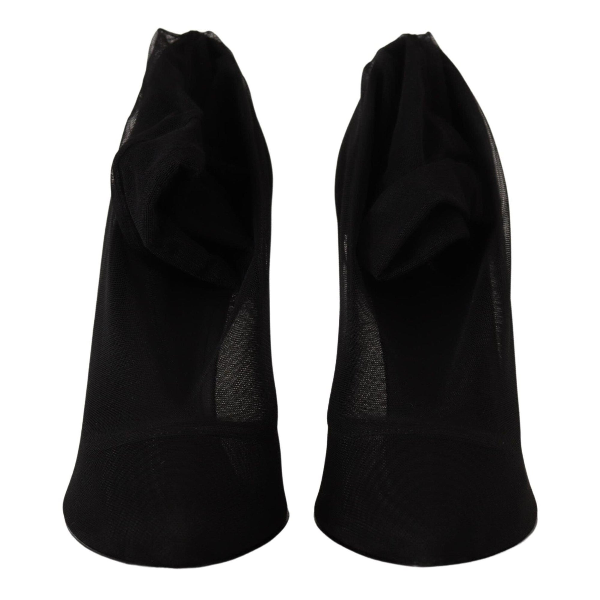 Dolce &amp; Gabbana Elegant Black Stretch Socks Boots