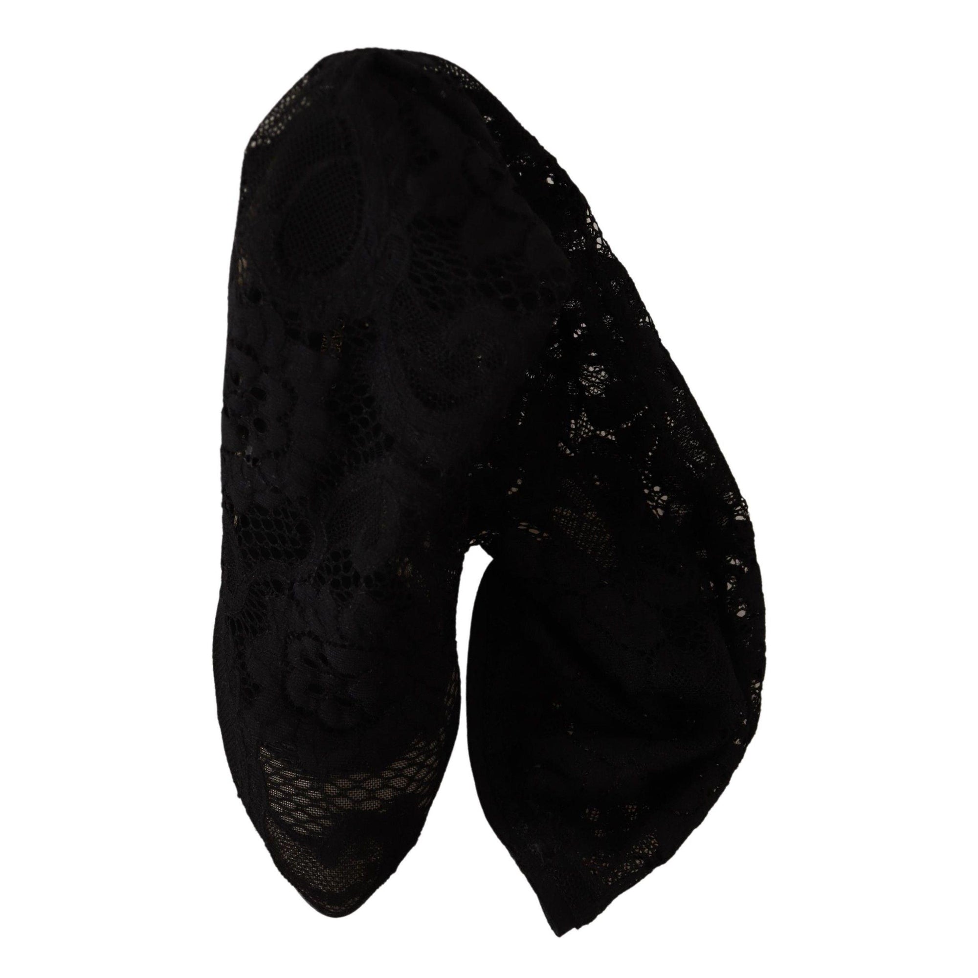 Dolce &amp; Gabbana Elegant Stretch Sock Boots in Sleek Black