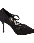 Dolce & Gabbana Elegant Black Lace Stiletto Pumps