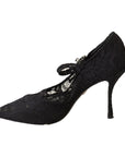 Dolce & Gabbana Elegant Black Lace Stiletto Pumps