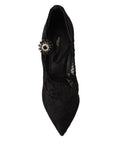 Dolce & Gabbana Elegant Black Lace Stiletto Pumps