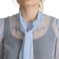 Dolce & Gabbana Elegant Silk Ascot Collar Blouse