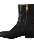 Dolce & Gabbana Elegant Leather Biker Boots