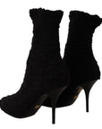 Dolce & Gabbana Elegant Black Mid-Calf Viscose Boots