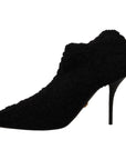 Dolce & Gabbana Elegant Black Mid-Calf Viscose Boots