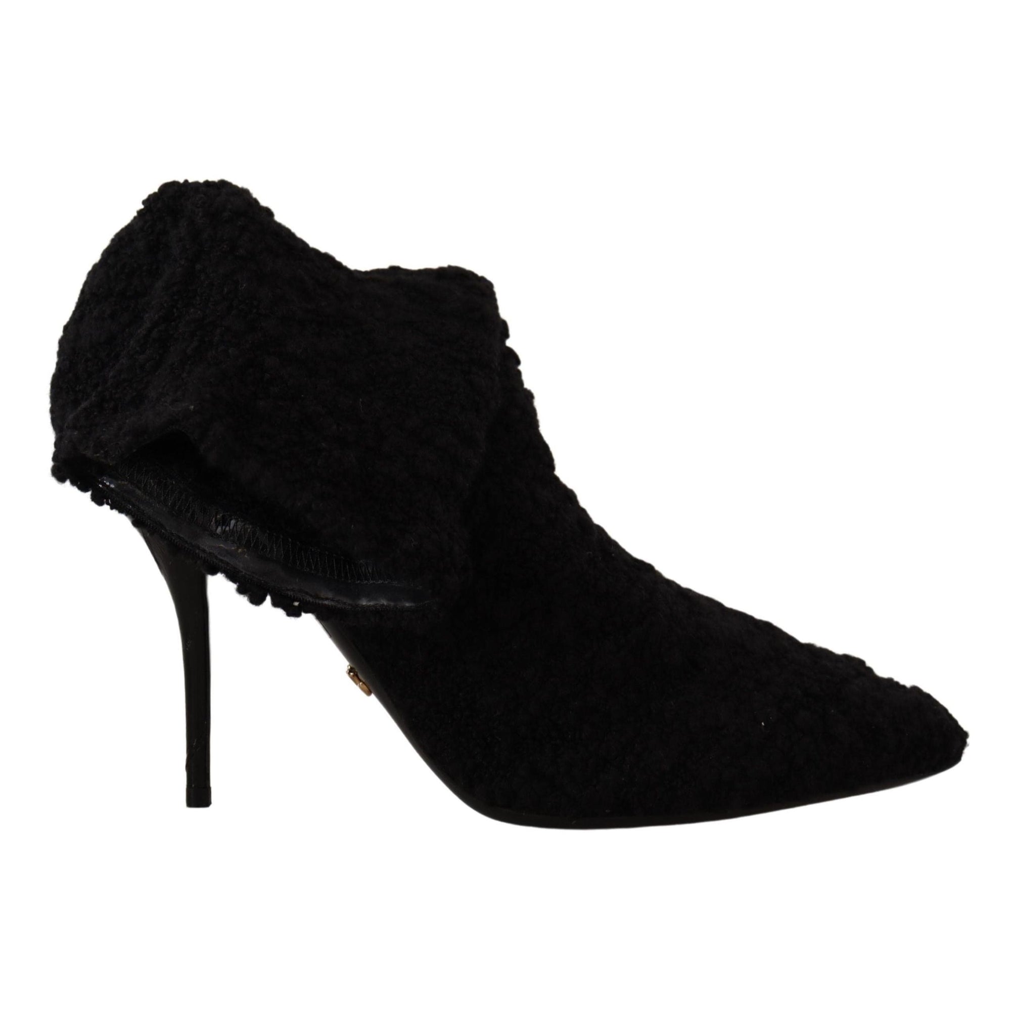 Dolce &amp; Gabbana Elegant Black Mid-Calf Viscose Boots