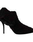 Dolce & Gabbana Elegant Black Mid-Calf Viscose Boots