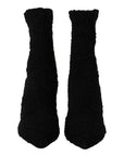 Dolce & Gabbana Elegant Black Mid-Calf Viscose Boots