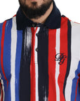 Dolce & Gabbana Elegant Striped Cotton Polo T-shirt