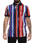 Dolce & Gabbana Elegant Striped Cotton Polo T-shirt