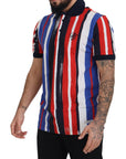 Dolce & Gabbana Elegant Striped Cotton Polo T-shirt
